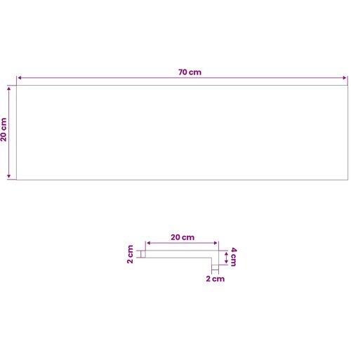  Prozorske klupice 2 kom. Smeđa 70 x 20 x 2 cm Slike