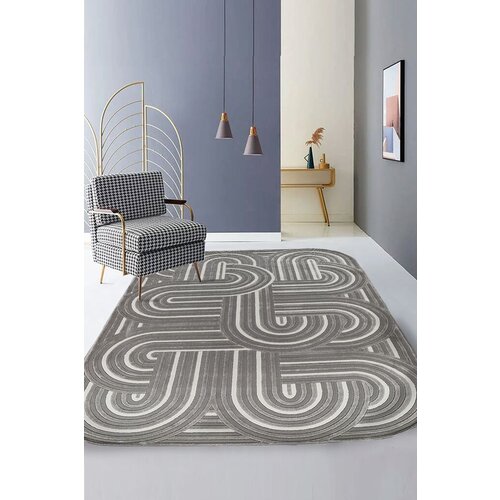 Conceptum Hypnose tepih Amorf-Ar008, pravougaoni, 100x200 cm, krem-sivi Cene