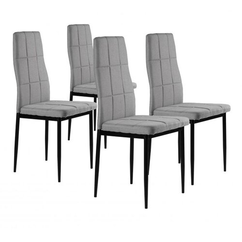Modern Home Modernhome set od 4 stolice za dnevni boravak - sive Slike