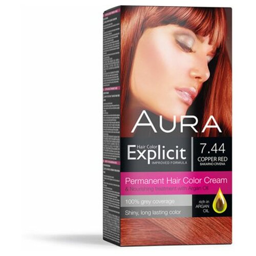 Aura boja za kosu explicit 7.44 bakarno crvena Cene