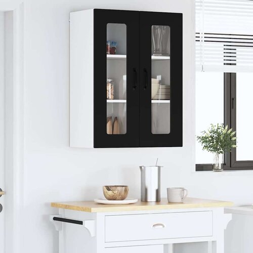 VidaXL Zidni kuhinjski ormarić Crna 60 x 31 x 80 cm Konstruirano drvo Slike