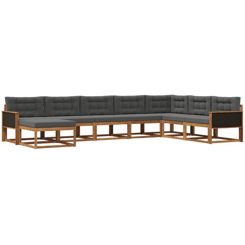 vidaXL Zunanja garnitura za sedenje 8 pcs Naravna in antracitna, (5000281249) Cene