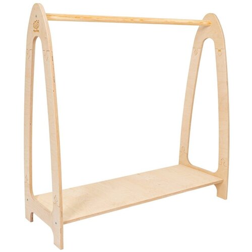 MeowBaby Dječja vje&amp;scaron;alica za kapute u dekoru bora u prirodnoj boji 98x96 cm Montessori - Slike