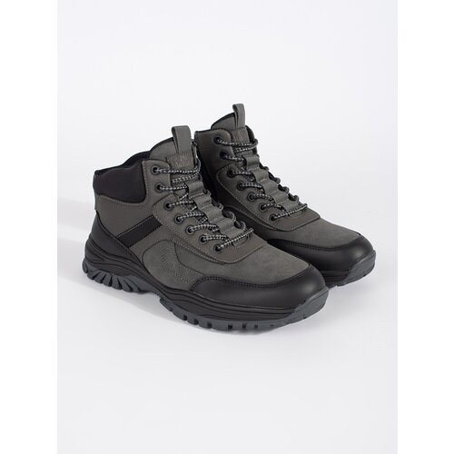 Shelvt Men's Grey Winter Hiking Boots Cene