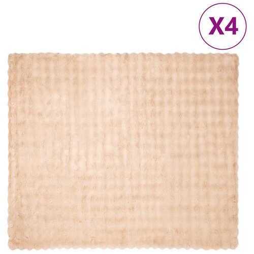 vidaXL Dežnik iz umetnega zajčjega krzna 4 pcs Bež 240 x 270 cm Cene