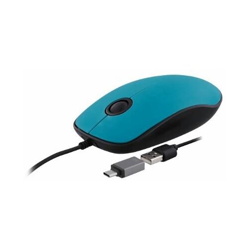 TNB musunsetbl zični miš + adapter usb-a/usb-c, plavi Slike