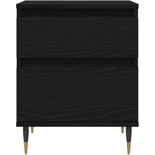  Noćni ormar 2 pcs Crni hrast 40 x 35 x 50 cm Konstruirano drvo Slike