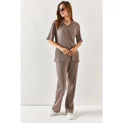 Olalook Two-Piece Set - Brown - Regular fit