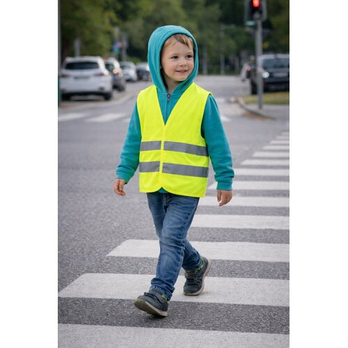  Odsevni brezrokavnik otro&scaron;ki child 5-8 let rumen PROMOCIJA Cene