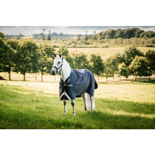 Pregrinjalo Rambo 1680D Turnout 50 g, Navy/Thunderstorm Grey &amp;amp; Silver - 140 cm Slike