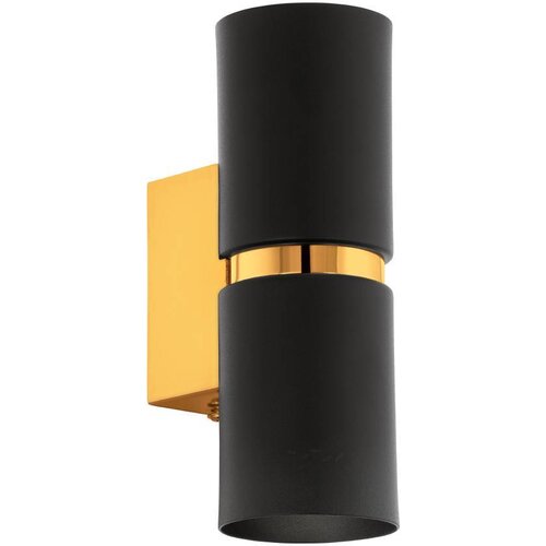 Eglo Passa Zidna lampa, GU10, 2x3W, IP20, Crno-zlatna Slike