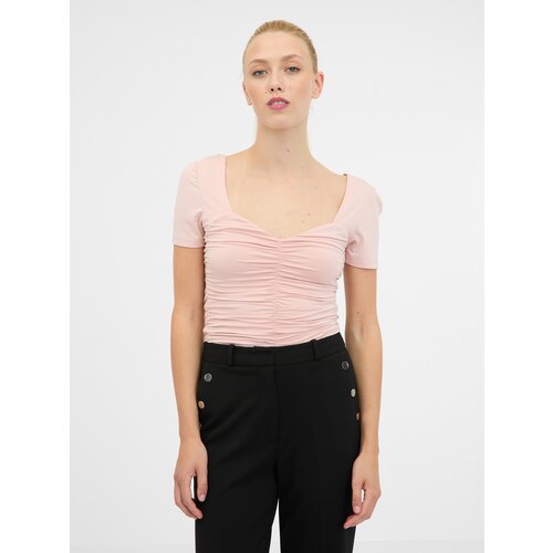 Orsay Light Pink Women&amp;#039;s Short Sleeve T-Shirt - Women Slike