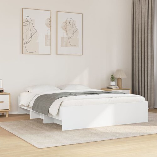 Furnova Posteljni okvir brez vzmetnice bela 160x200 cm inženirski les, (21934269) Slike
