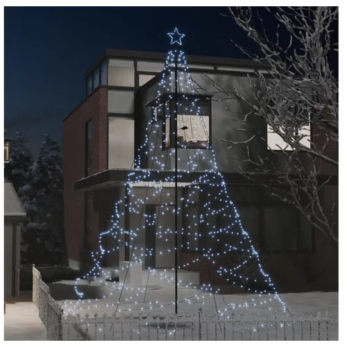  Novoletna jelka s stebrom 1400 hladno belih LED lučk 5 m