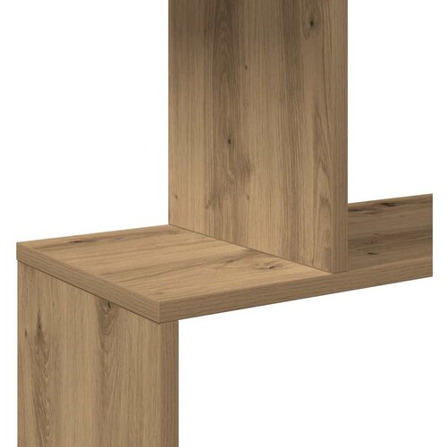 Pregrada / regal za knjige 3 razina hrast 70x24x97 cm drveni Smeđa Slike