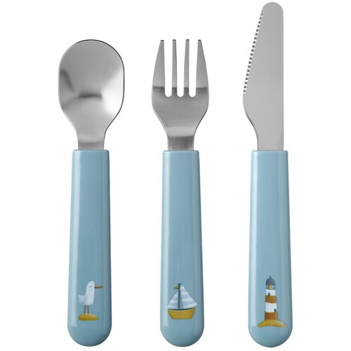 Little Dutch&amp;reg; Set otro&amp;scaron;ki jedilni pribor Mio Sailors Bay / 3-delni / inox, abs, (5000199595) Slike