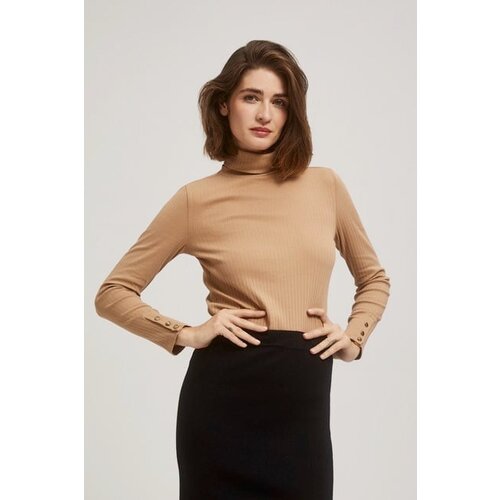 Moodo Ribbed turtleneck blouse Slike