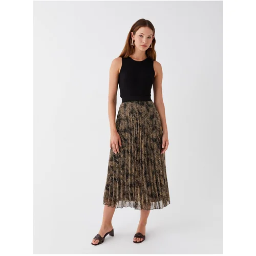 LC Waikiki Women's Elastic Waist Patterned Skirt