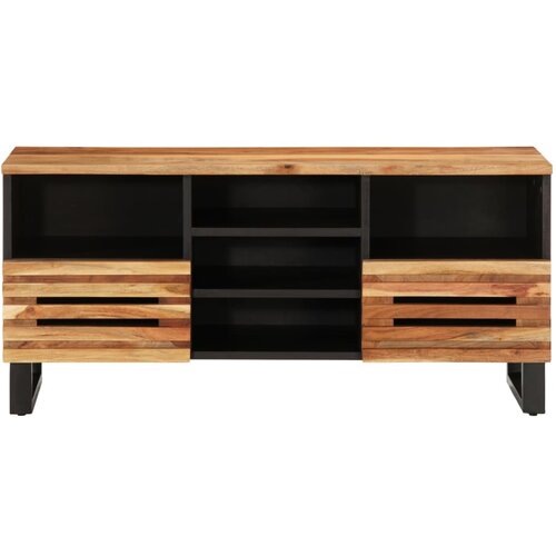 Maison Chic TV omarica - TV stojalo - Televizijska omarica 100x34x46 cm trden akacijev les, (21698961) Slike