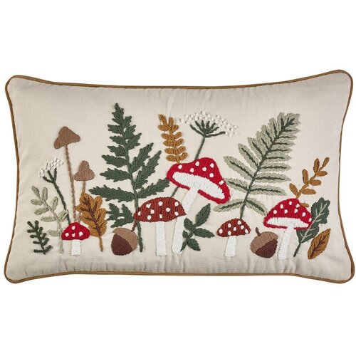 Catherine Lansfield Bombažna okrasna blazina 30x50 cm Embroidery Woodland – Cene