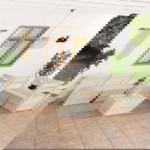  6-dijelna vrtna garnitura od paleta od impregnirane smrekovine Cijene