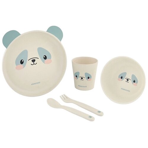 Kikka Boo Set posuđa za bebe Panda KKB40072, 5 komada, Sivi Slike