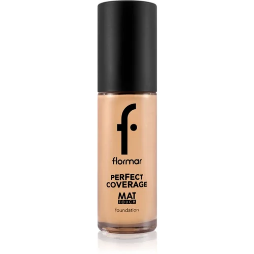 Flormar Perfect Coverage Mat Touch Foundation matirajoči tekoči puder za mešano do mastno kožo odtenek 303 Classic Beige 30 ml