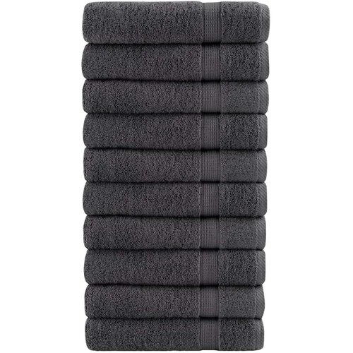 VidaXL Ručnici za ruke 10 kom antracit 50 x 100 cm 600 gsm 100 % pamuk Slike