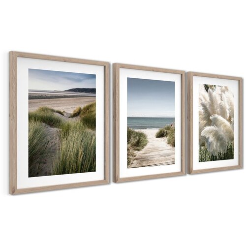 Styler Tiskane slike u setu 3 kom s okvirom 30x40 cm Tranquil &amp;ndash; Slike
