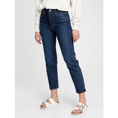 GAP Blue women&amp;#039;s jeans high rise cheeky straight jeans with Washwell Slike