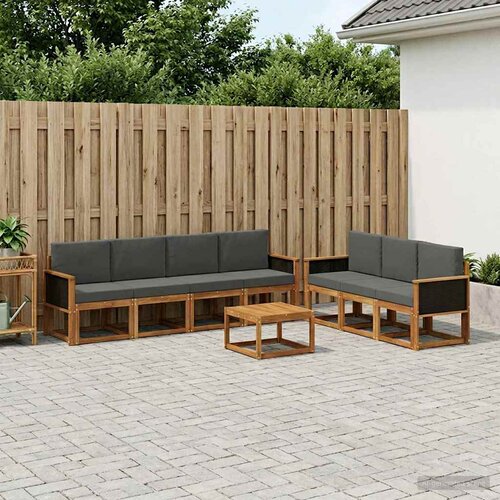  Set vanjskih sofa 7 kom. Prirodna i antracit Cijene
