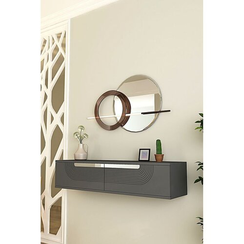 Hanah home komoda Meyra 120, 120 cm, antracit / srebrna Cene
