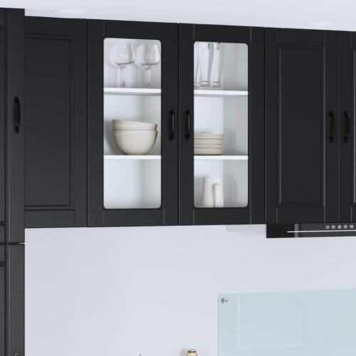  Zidni stakleni ormarić PORTO Crna 80 x 31 x 80 cm Cene