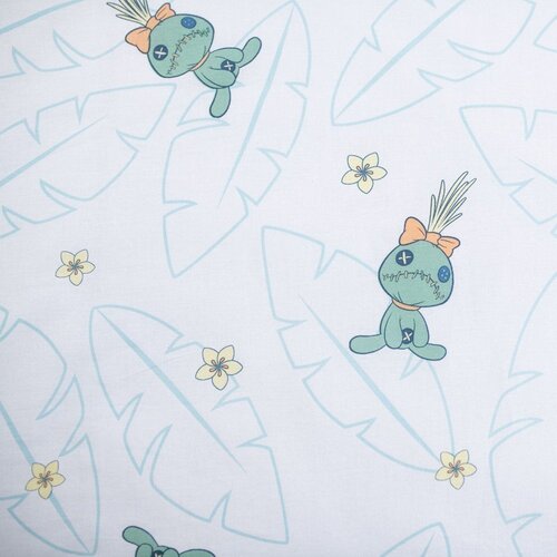 Jerry Fabrics Svetlo modra bombažna otro&amp;scaron;ka posteljnina za otro&amp;scaron;ko posteljico 100x135 cm Lilo &amp;amp; Stitch &amp;quot;Tropical Hugs&amp;quot; &amp;ndash; Slike