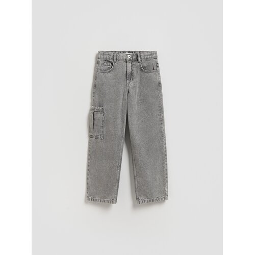 Reserved Straight fit traperice - svijetlo siva Cene