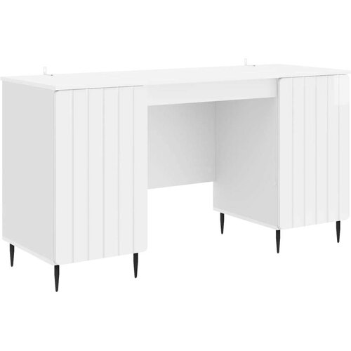 Stol Bijela visokog sjaja 142 5 x 50 x 75 cm Konstruirano drvo - Bijela visokog sjaja Cijene