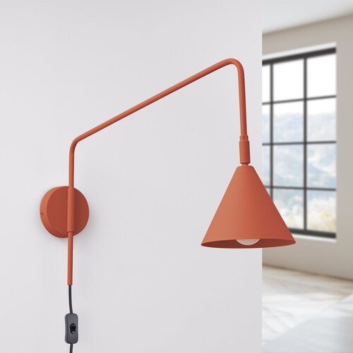 Nice Lamps Zidna lampa s utikačem boja terakote Zylo &amp;ndash; Slike