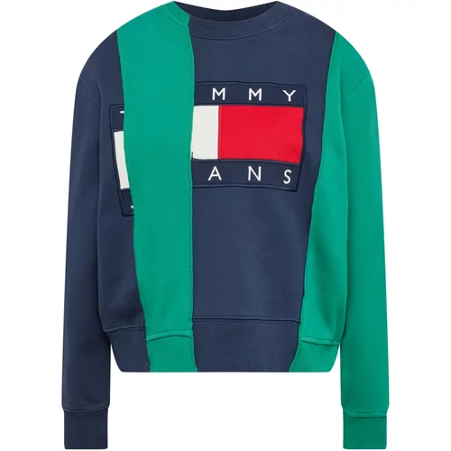 Tommy Remixed Sweater majica plava / zelena / crvena / bijela