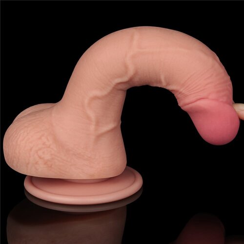 Lovetoy Sliding Skin Dual Layer Dong 7.5&amp;quot; Flesh Slike