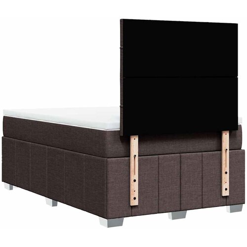  Krevet box spring s madracem tamnosmeđi 120 x 190 cm od tkanine Slike