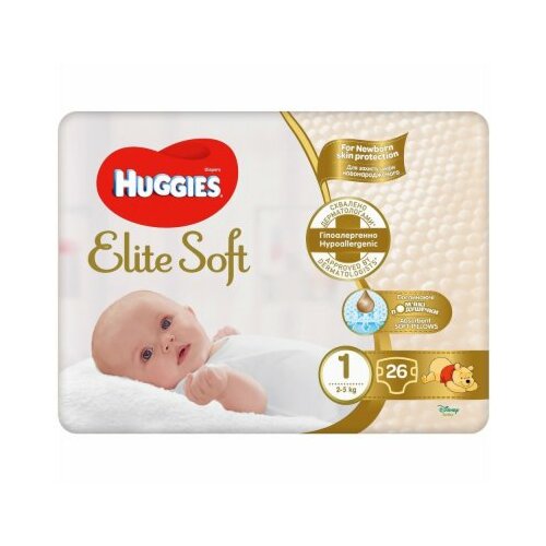 Huggies pelene za decu elite soft 1 2-5KG 26/1 Slike