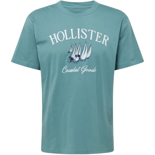 Hollister Majica 'COASTAL' mornarsko plava / cijan plava / bijela