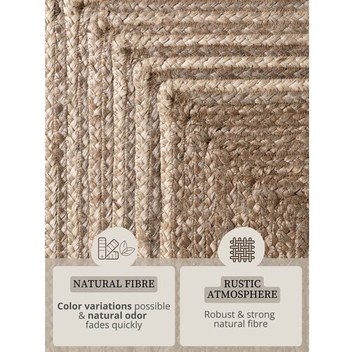 Hanse Home Obojestranski/ročno tkan tekač iz jute v svetli naravni barvi/v temni naravni barvi 80x300 cm Juno &amp;ndash; Slike