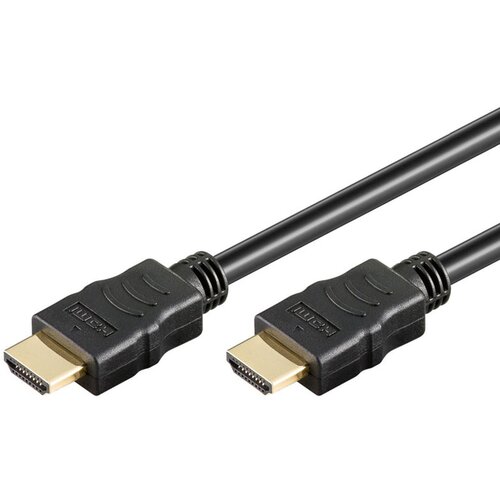 Goobay high speed hdmi (m/m) 2.0 4k 60hz 18gbit/s 1m z ethernet pozlačen črn kabel Slike