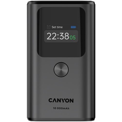 Canyon power bank OnPower 130 TFT 10000 mAh PD30W Dark Grey ( CNS-CPB130DG ) Cene