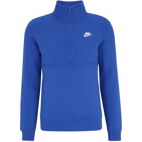 Nike Sportswear Sweater majica 'CLUB' kraljevsko plava / bijela