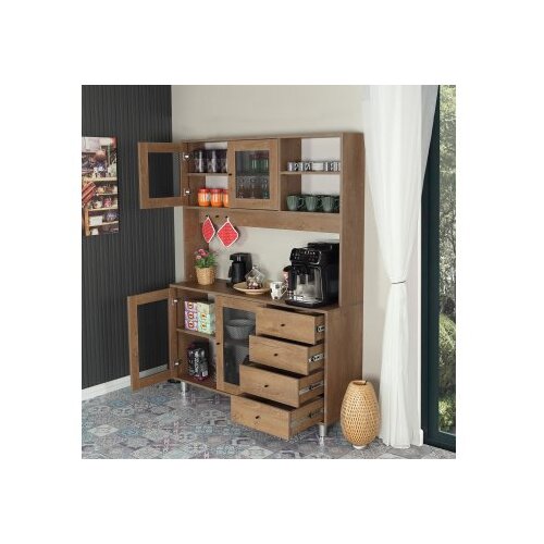 Hanah home Vi&amp;scaron;enamjenska komoda Grano 140, 140 x 187 x 40 cm, Hrast Slike
