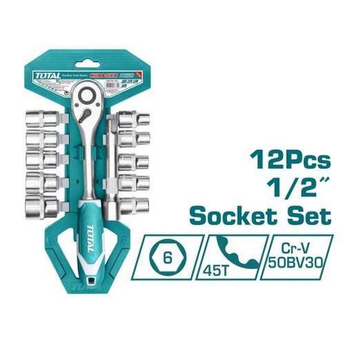Total 12-dijelni set ključeva 1/2" nastavci (džepni)/ INDUSTRIAL (THT141121) Cene