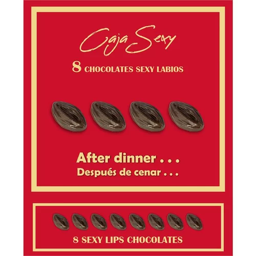 Diverty Sex Seksi rdeča škatla črnih čokoladnih ustnic 8 enot, (21078230)