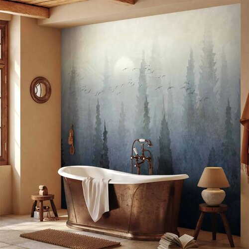  Foto tapeta - Flight Over the Forest - Second Variant 500x350 Vodootporna Slike